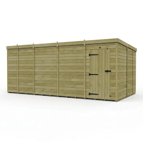 17 x 9 Pent Shed Tanalised (Single Door, No Windows) 1