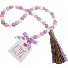 1Valentine Beads String Met Kwasten Voor Valentijnsdecor