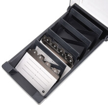 1Draagbare Zwarte Kaartenbox Voor Indexkaarten En Visitekaarten