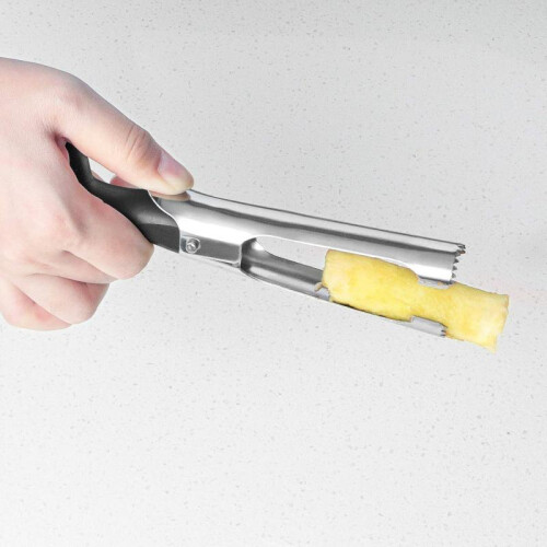 Stainless Steel Apple Corer Black 17.8x9cm Kitchen Fruit Core Remover Efficient Peeler 1