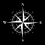 (White) Auto Car & Window Vinyl Decal Sticker - Compass Design Decor 2