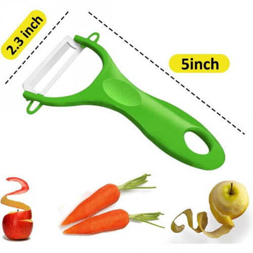 Ceramic Vegetable Cutter Set of 3, Ergonomic Design, Rust-Resistant, Multi-Color 1