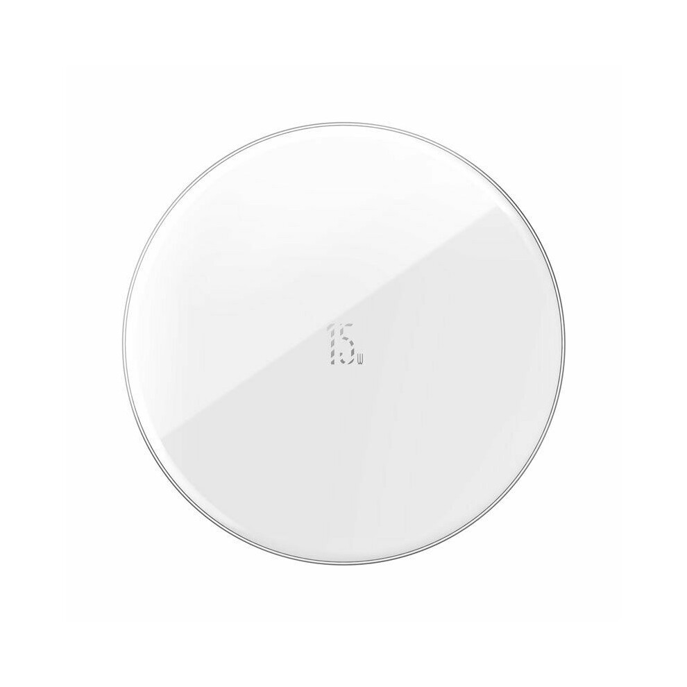 (White) Baseus 15W Wireless Charger, Qi Fast Charging Pad For Iphone Xs, 11, Max, Airpods Pro White 113121248609