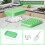 Silicone Ice Cube Tray with Lid and Bin Easy Release Ice Maker Mold 8