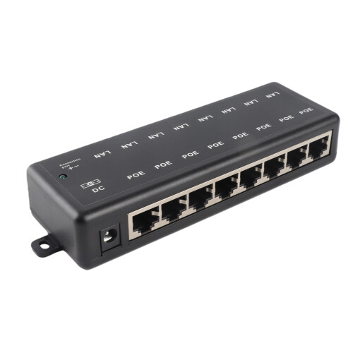 Passiver PoE Injector 8 Port DC12-48V 1