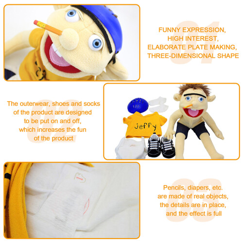Handpuppe Junge Stofftier 60cm