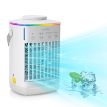 (CF-516, English gender neutral) Mini USB Air Cooler Fan Desktop Small Evaporative Cooler Home Cooling Fan with Spray