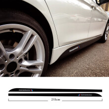 (215cm) 5D Carbon Fiber Side Sticker Decal & Rocker Panel Stripes, Universal Grille Lamp Kit