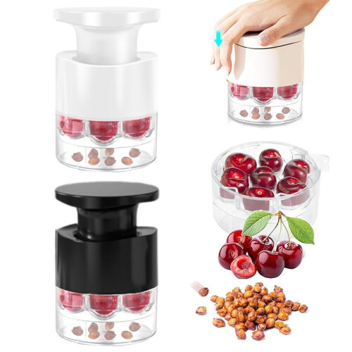 Cherry Pitter White 7 Holes Manual Design Fruit Corer Kitchen Gadget Home 1