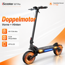 iScooter iX7 Pro Dual Drive Off-Road E-Scooter,48V Battery , Dual 1000W Motors , 8 Speed Modes