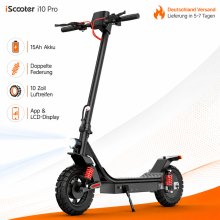 iScooter i10 Pro Elektro-Scooter 800W, 15Ah Akku, 10 Zoll Luftreifen, 45 km/h, 50–60 km Reichweite, App & LCD Display