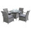 Oseasons Windsor Rattan 4 Seat Firepit Dining Set in Mixed Grey 2