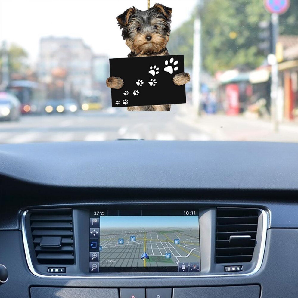 (A) Cute Puppy Hanging Ornament - Colorful Dog Charm For Car Rearview Mirror 413590935124