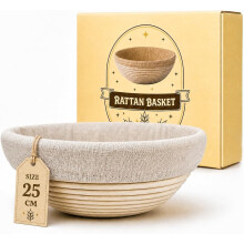 (25 cm) GUSSKÖNIG GÃrkörbchen Rund aus Rattan