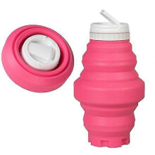 (pink) Silicone Collapsible Cups Silicone Collapsible Cups For Camping Travel Small Portable Drinking Cup