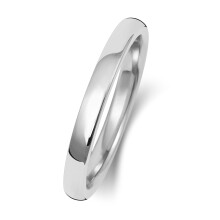 (T) Medium 9ct White Gold 2mm Soft Court Comfort Men/Ladies Wedding Band/Ring
