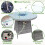Oseasons Windsor Rattan 4 Seat Firepit Dining Set in Mixed Grey 6