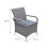 Oseasons Windsor Rattan 4 Seat Firepit Dining Set in Mixed Grey 7