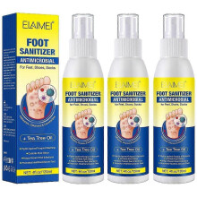 (3pcs) Tea Tree Oil Foot Spray, Clear Foot Spray, Tea Tree Oil Foot Sanitizer Spray, Keeps Feet and Shoes Fresh, Tea Tree Oil Spray for Foot 120ml