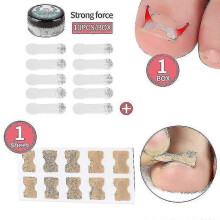 (20PCS D) 4-20pcs Nail Correction Stickers Paronychia Treatment Ingrown Toenail Correction Elastic Straightening Clip Brace Pedicure Tools