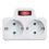 EU Standard Multiple Plug 250V 16A Double Socket Power Strip for European Travel Electronics Charging 1