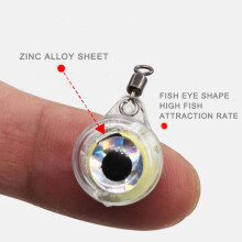 (4) 1PCS LED Fishing Bait Trap Light, Underwater Glowing Eye-Shaped Squid Lure