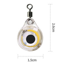 (1) 1PCS LED Fishing Bait Trap Light, Underwater Glowing Eye-Shaped Squid Lure