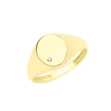 (J) 9ct Carat Yellow Gold Men/Ladies Signet & Sovereign Ring with Cubic Zirconia/CZ