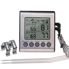 Dual Probes Digitale Buitenvleesthermometer Kook-BBQ Oventhermometer met Groot LCD-Scherm voor Keuken