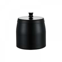 Outdoor-Aschenbecher mit Deckel – Windfeste Zigarettenablage aus Edelstahl, schwarz