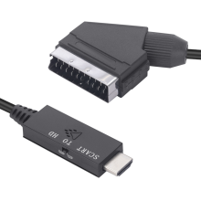 SCART-zu-HDMI-Konverter: SCART-Eingang, HDMI-Ausgang, Video- und Audioadapter für HDTV und DVD-Player