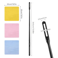 Flute Cleaning Rod with Cleaning Cloth Flute Cleaning Supplies Cleaning Swabs Woodwind Flute Cleaner