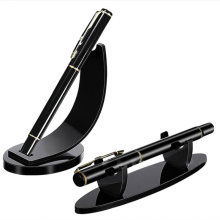 Set van 2 acryl pennenhouders, displaystandaard voor vulpennen en balpennen (zwart)