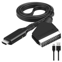HDMI naar SCART-kabel van 1 meter lang voor directe aansluiting, handige conversie.