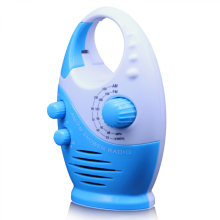 Wasserdichtes Duschradio, AM/FM-Radio mit einstellbarer Lautstärke, tragbare Lautsprecher mit Haken