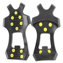 (L) 10 Studs Anti-Skid Ice Winter Snow Shoes Spikes Grips Climbing For Man