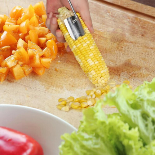 MAFHVV Corn Stripper Stainless Steel Ergonomic Design Easy Clean Silver 25cm 1