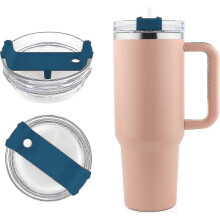 (Blue) 40-oz-Becherdeckel, kompatibel mit Stanley Quencher 40 oz, 2-teiliges Set, auslaufsicher und spülmaschinenfest