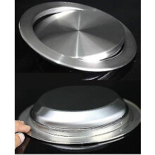 (25CM Brush) Pokrywa ze stali nierdzewnej do kosza na śmieci, wbudowana, zrównoważona, z klapką do szafki kuchennej, rozmiar M