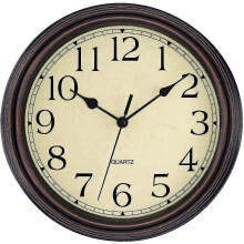 (Retro color) Nástenné hodiny Quartz 12 palcov vo vintage štýle do obývačky, spálne, kancelárie a kuchyne