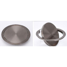 (24cm Black Titanium) Pokrywa ze stali nierdzewnej do kosza na śmieci, wbudowana, zrównoważona, z klapką do szafki kuchennej, rozmiar M