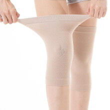 (Skin Color, M) Ginocchiere ultra sottili, traspiranti e in cotone altamente elastico per calore e protezione in ambienti interni.