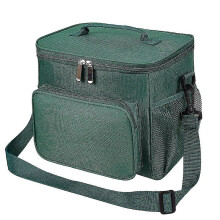 (ArmyGreen) Izolowany lunch bag 10L EVA wolny od BPA, utrzymuje temperaturę jedzenia 4h, regulowany pasek do biura i szkoły