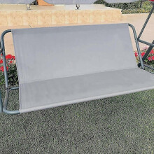 (127*50*50cm) Capa para Balanço de Jardim Compatível com Cadeiras de 2 e 3 Pessoas, Impermeável, Tecido Oxford 600D, Cinza