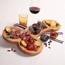 (Right-S) Tábua de Servir Madeira 12x24cm 20x40cm para Queijo Frutas e Snacks