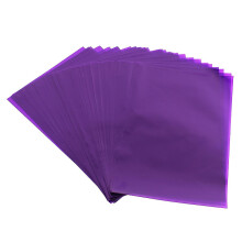 (Purple) Cellophane Bags 100 Pack, 23x15 cm, Assorted Colours for Gift Wrapping