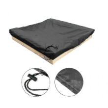 (Black, 120x120cm) Sandbox-Abdeckung aus 420D Polyester mit PVC wasserdichter Beschichtung, staub- und wetterfest