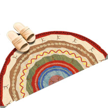 (D-50X100cm) Semicircular Floor Mat 40x80 45x90 50x100cm Durable Moisture-Absorbing for Home Entrance