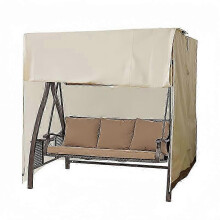 (Beige, 190*71*117cm) Schutzhülle für Gartenschaukeln, 210D Oxford-Gewebe, wasserdicht, mit Aufbewahrungstasche