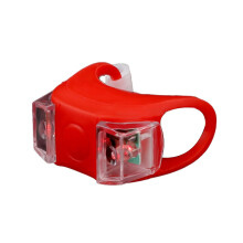 (Red) Fanale posteriore per bicicletta, a forma di rana, con 2 LED, alta luminosità, impermeabile, 3 modalità di illuminazione, in silicone.